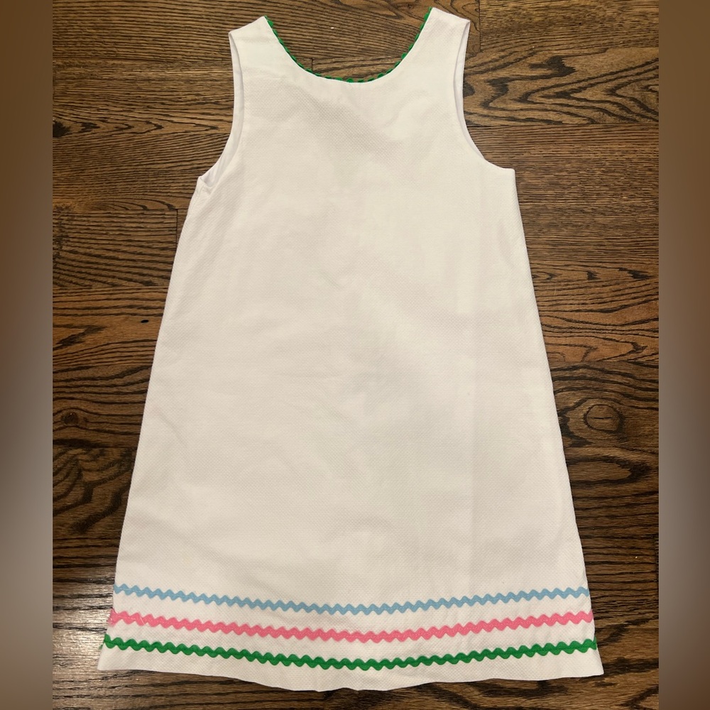 White shift dress